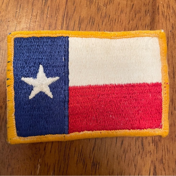 5 VTG Texas Flag Sew On Patches Appliqués 3.25”x2.25” Red White Blue 5:3 Gift - Picture 6 of 10
